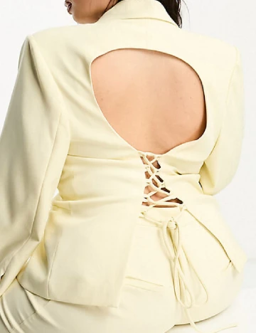 Sacou the frolic Plus Size, galben Galben