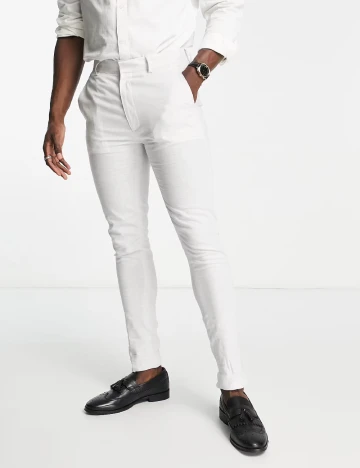 Pantaloni ASOS, gri deschis
