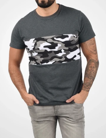 Tricou !Solid, gri