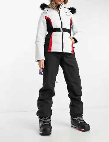 Geaca Threadbare, alb Alb