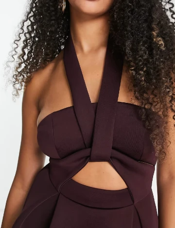 Rochie medie ASOS, pruna