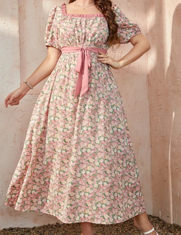 Rochie lunga SHEIN CURVE, floral print