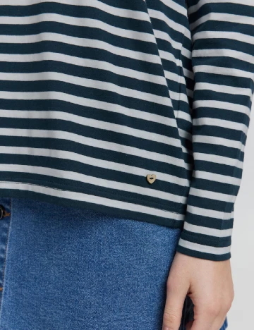 Bluza Oxmo, albastru/alb