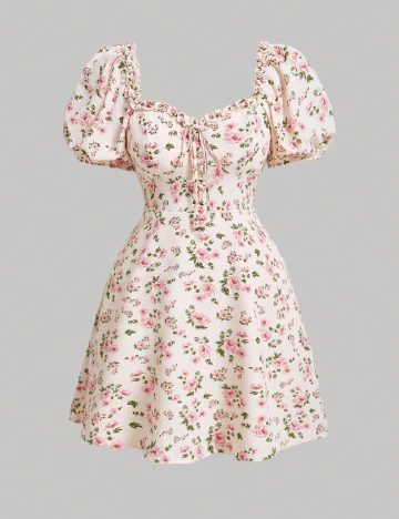 Rochie scurta SHEIN CURVE, floral print