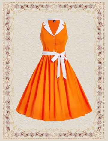 Rochie medie SHEIN, portocaliu
