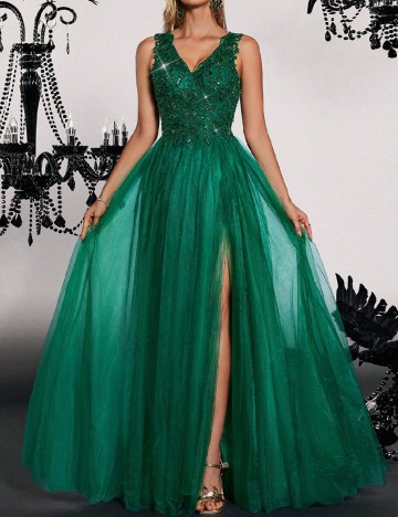 
						Rochie lunga SHEIN, verde