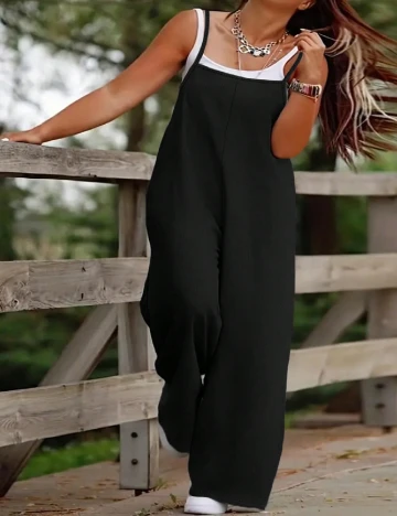 Salopeta SHEIN CURVE, negru Negru