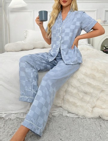 
						Pijama SHEIN, albastru
