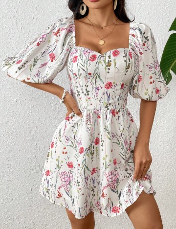
						Rochie scurta SHEIN, alb