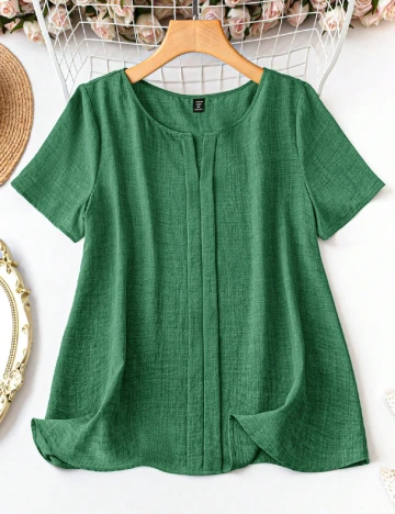 Bluza SHEIN CURVE, verde Verde