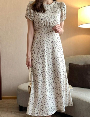 Rochie lunga Dazy, floral Floral print