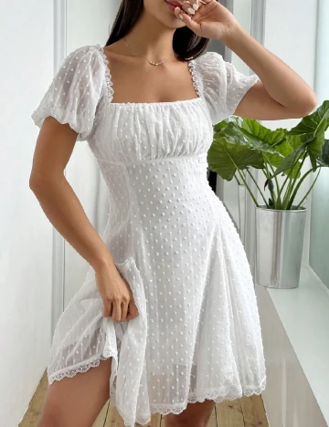 Rochie scurta SHEIN, alb Alb