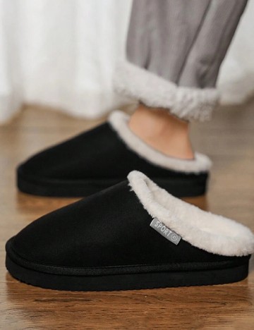 
						Papuci de Casa SHEIN, negru