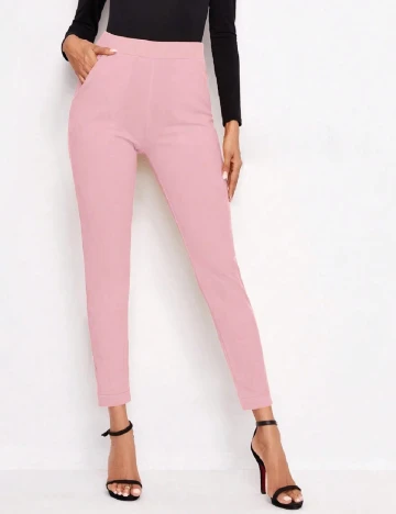 Pantaloni SHEIN, roz Roz