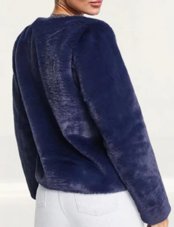 Jacheta Unreal Fur, bleumarin Albastru