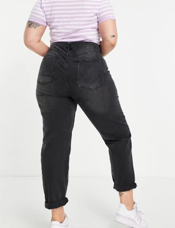Blugi Don t think twice Curve, negru Negru