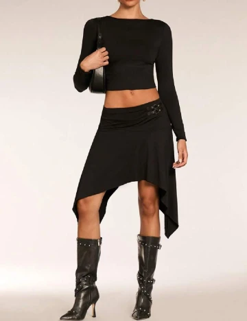 Top SHEIN, negru Negru