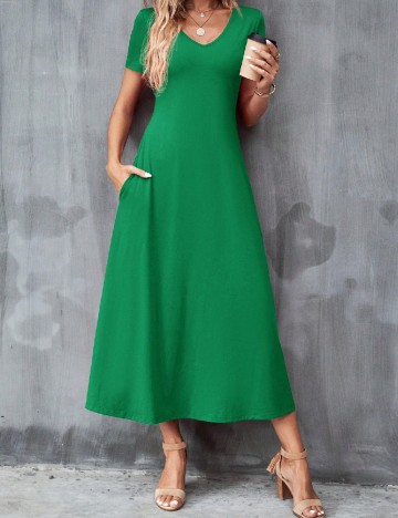 
						Rochie lunga SHEIN, verde