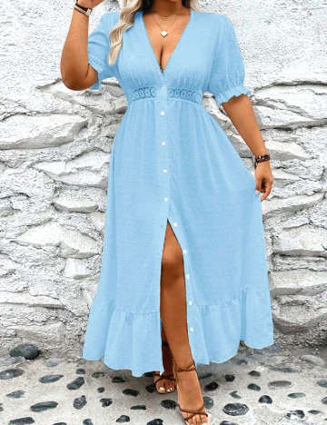 Rochie lunga SHEIN CURVE, albastru