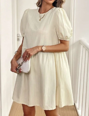 Rochie scurta SHEIN, crem