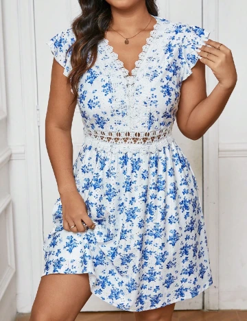Rochie scurta SHEIN CURVE, alb