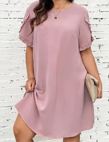 Rochie scurta Emery Rose Curve, roz