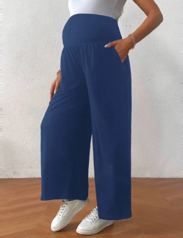 Pantaloni SHEIN Maternity, albastru Albastru