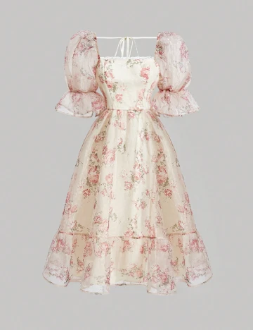 Rochie lunga SHEIN CURVE, floral print