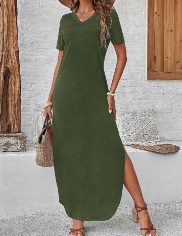 
						Rochie lunga SHEIN, verde