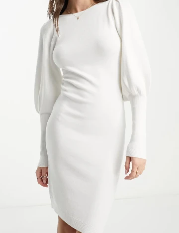 Rochie scurta French Connection, alb