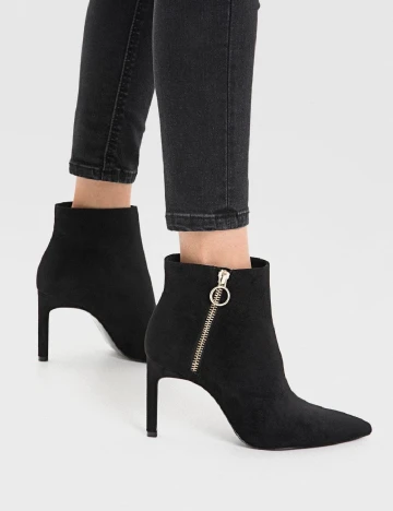 Botine Stradivarius, negru Negru