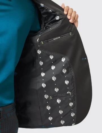 Sacou TWISTED TAILOR, albastru/negru Negru