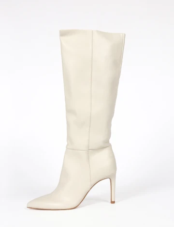 Cizme Stradivarius, crem Crem