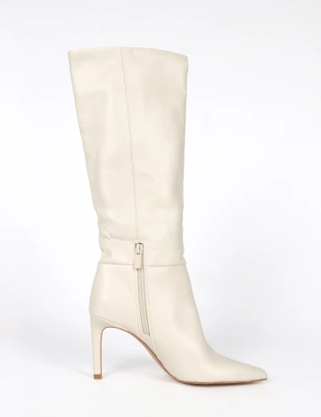 Cizme Stradivarius, crem Crem