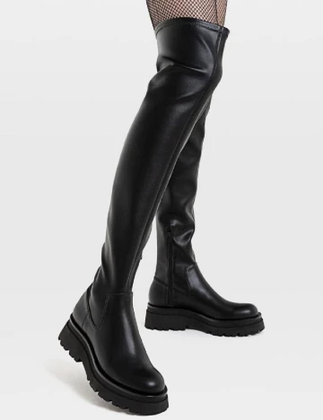 Cizme Stradivarius, negru