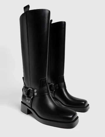Cizme Stradivarius, negru Negru