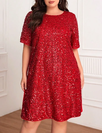 Rochie scurta SHEIN CURVE, rosu Rosu