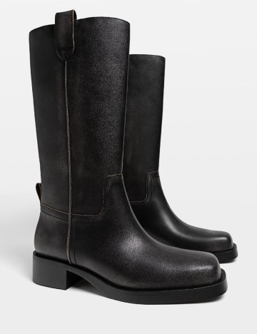
						Cizme Stradivarius, negru