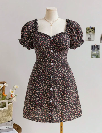 Rochie scurta SHEIN CURVE, floral Floral print