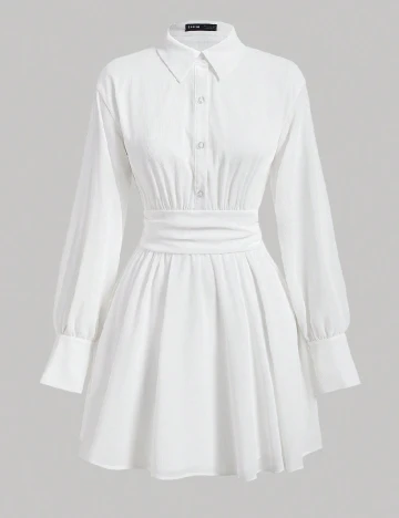 Rochie scurta SHEIN, alb Alb