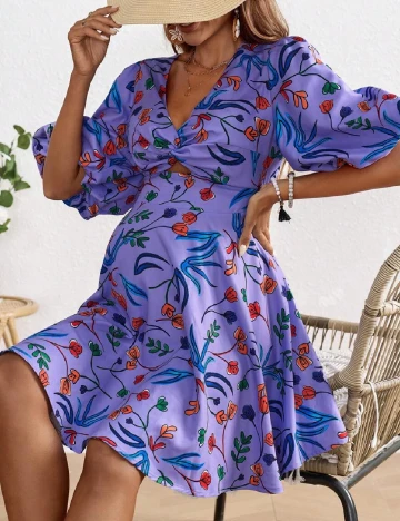 Rochie scurta SHEIN Maternity, mov Mov