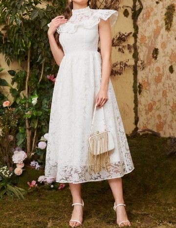 
						Rochie medie SHEIN, alb