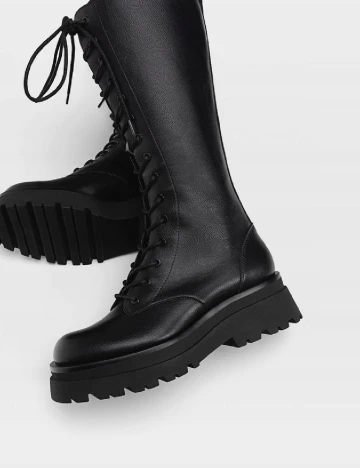 Cizme Stradivarius, negru Negru