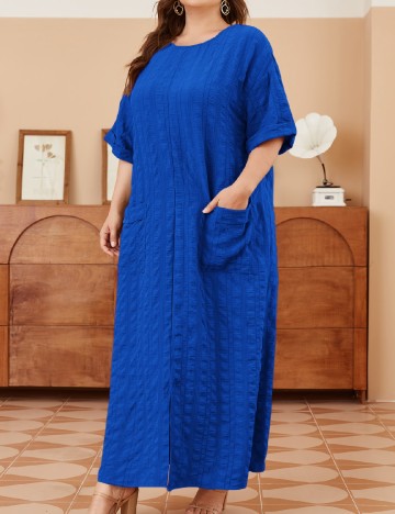 
						Rochie lunga SHEIN CURVE, albastru