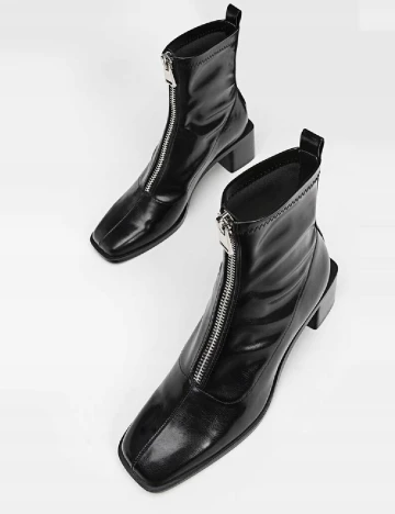 Botine Stradivarius, negru Negru