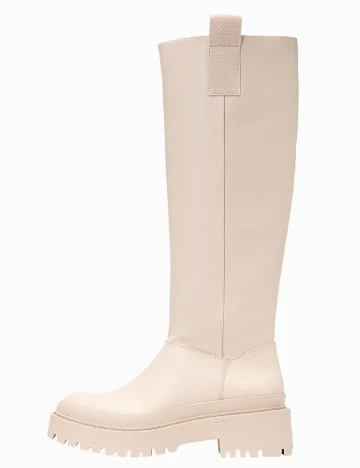 Cizme Stradivarius, crem Crem