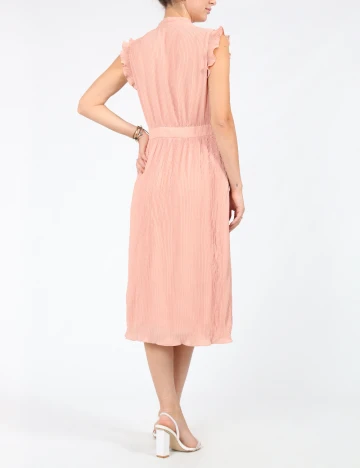 Rochie medie MOTF, roz pudra Roz