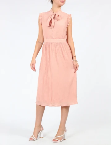 Rochie medie MOTF, roz pudra Roz