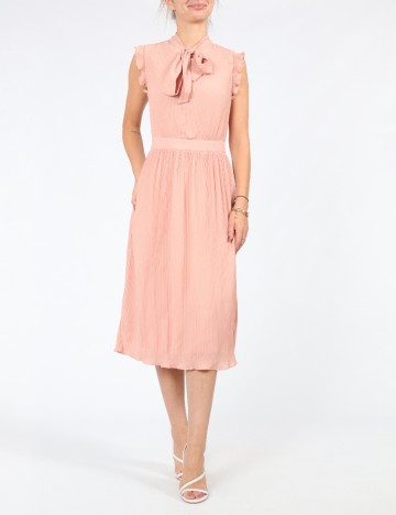 Rochie medie MOTF, roz pudra