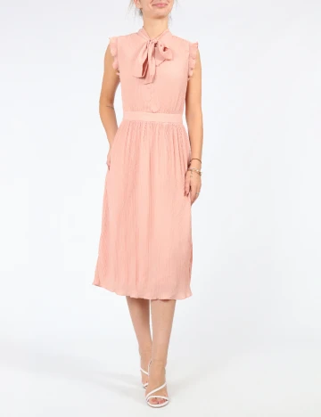 Rochie medie MOTF, roz pudra Roz
